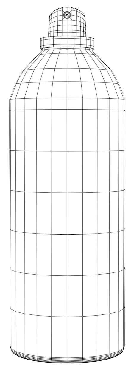 Wireframe of aerosol container